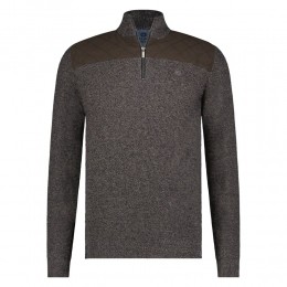 FellowsUnitedPulloverHalfZipRoughTwillBrownL