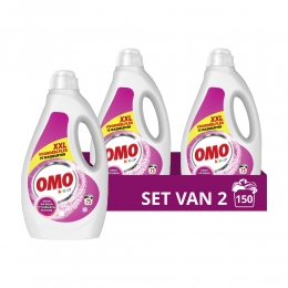 2xOMOVloeibaarWasmiddelKleur75Wasbeurten3750ml