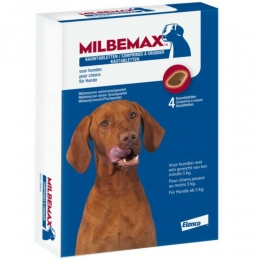MilbemaxOntwormingKauwtablettenHond5-75kg4tabletten