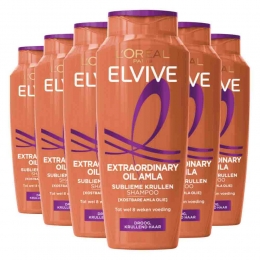 6xLOralElviveExtraordinaryOilKrulverzorgingShampoo250ml