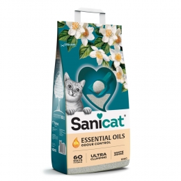 SanicatEssentialOilsUltraWhiteKattenbakvullingJasmine10kg