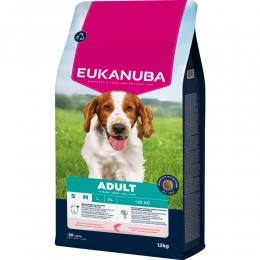 EukanubaLifeCareDogAdultSmallMediumHondenvoerSalmonBarley12kg