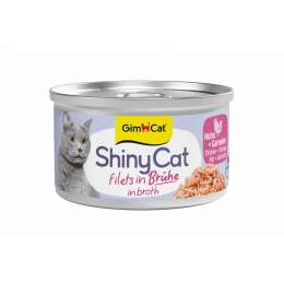 24xGimCatKattenvoerNatShinyCatFiletsinJellyKipGarnalen70gr
