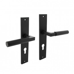 IntersteelDeurkrukBau-Stilopschildprofielcilinder72mm-matzwart