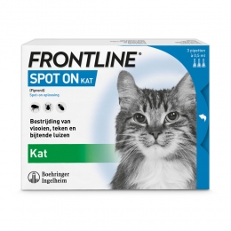 FrontlineSpotOnAntiVlooienenTekenDruppelsKatvanaf1kg3pipetten