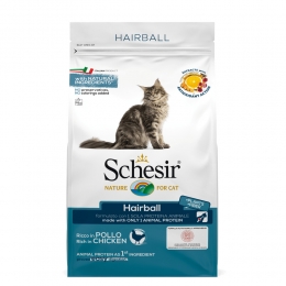 SchesirKattenvoerDryHairballKip400gr