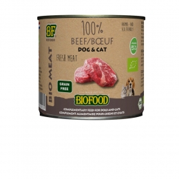 12xBFPetfoodBiofoodOrganicHondenKat100Rund200gr