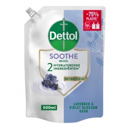 6xDettolRefillHandzeepRelaxingLavender500ml
