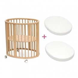 StokkeSleepiMinibundelnaturelmetmatrashoeslaken