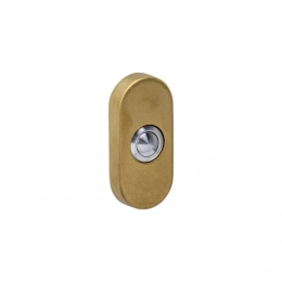 Intersteeldeurbelovaal65x30x10mmverdekt-PVDmessinggetrommeld