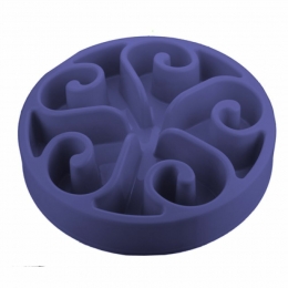 EatSlowLiveLongerAnti-schrokVoerbakRondBlauw30cm