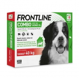 FrontlineComboSpotOnAntiVlooienenTekenDruppelsHondvanaf40kg6pipetten