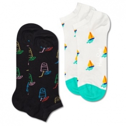 Happysocks2stuksLemonadeLowSockActie