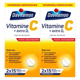 2xDavitamonVitamineCExtraD330bruistabletten