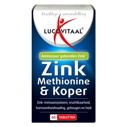 GratisVerzending3xLucovitaalZinkMethionineKoper60tabletten