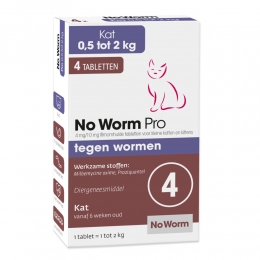 NoWormProOntwormingKleineKatKitten4tabletten