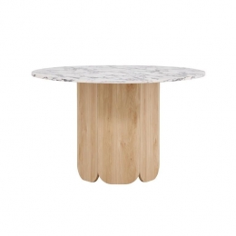 Svea-Schneiderrondeeettafel-120cm-marmerlooknaturel