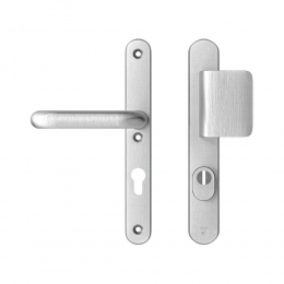 AXAAXAOvalPlusveiligheidsbeslagvoordeursmalschildD-knopUkrukPC72metkerntrekbeveiligingSKG3-aluminium