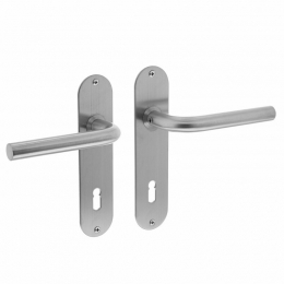 IntersteelDeurkrukRechtslankopschildsleutelgat72mm-RVS