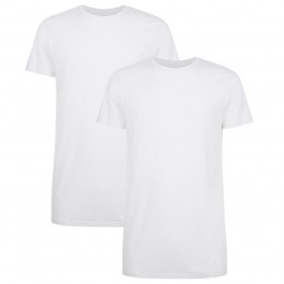 BambooBasicsRondeHalsT-shirtsRubenLongFit2PackWhiteL