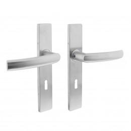 IntersteelDeurkrukBlokoprechthoekigschildsleutelgat72mm-RVS
