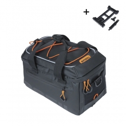 BasilMilesTarpaulinMIKFietstas7L-ZwartOranje-CompactWaterdicht