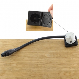 Wandcontactdoosenkelvoudigzwart16A