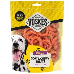 15xVoskesHondensnackRingenEendRijst400gr