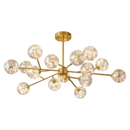 DijonGlazenDesignHanglamp9TransparanteBollenInclLEDLichtbron85x30cm