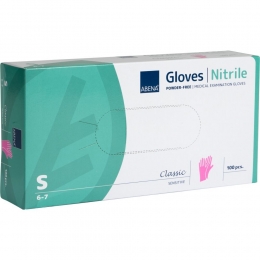 AbenaNitril-HandschoenenPoedervrijRozeS-100st