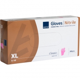 AbenaNitril-HandschoenenPoedervrijRozeXL-100st