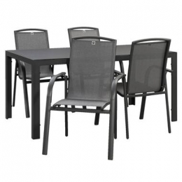 TuinsetSavoieCannes-antraciet-5-delig-160cm-LeenBakker