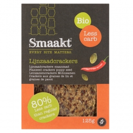 SmaaktLijnzaadCrackersLessCarb125gr
