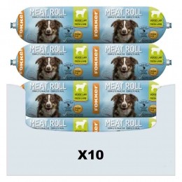 10xFokkerMeatRollHondenvoerNatLam-Zalm800gr