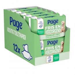 12xPageVochtigToiletpapierAloeVera38stuks