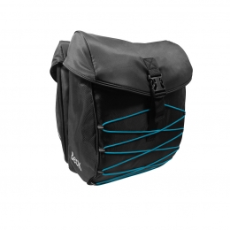 DubbelefietstasStarZwartBlauw36L