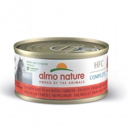 24xAlmoNatureHFCCompleteKattenvoerNatZalmTonijnWortel70gr