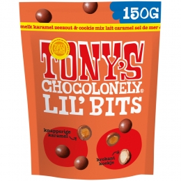 TonysChocolonelyLilBitsMelkKaramelZeezoutBiscuit150gr