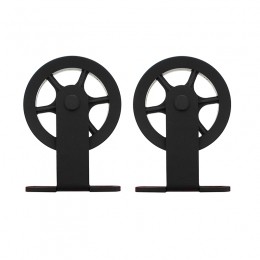 IntersteelSetvan2hangrollenWheelTop17cm-matzwart