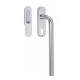 IntersteelHef-schuifdeurbeslagrechtprofielcilindergat69mm-RVS