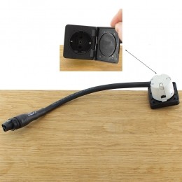 Wandcontactdoosenkelvoudigzwart16A