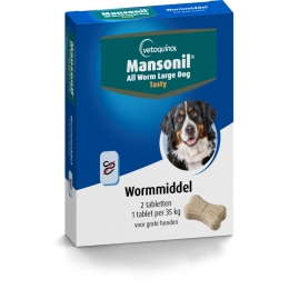 MansonilAllWormTastyOntwormingTablettenHond2stuks