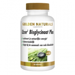 GratisVerzending2xGoldenNaturalsIJzerBisglycinaatPlus60vegacapsules