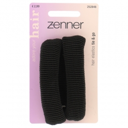 4xZennerElastiekDonutRoll-upZwart2stuks