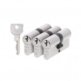 AXAAXASecuritySKGdubbeleveiligheidscilindergelijksluitend3x30-30mm-vernikkeld