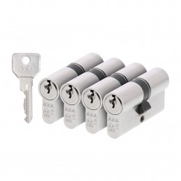 AXAAXASecuritySKGdubbeleveiligheidscilindergelijksluitend4x30-30mm-vernikkeld