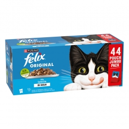 FelixKattenvoerNatinGeleiMultipackOriginalVisSelectie44x85gr