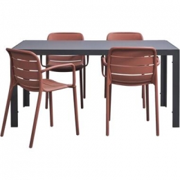 TuinsetSavoieNice-terracotta-5-delig-160cm-LeenBakker