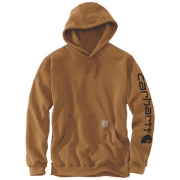 CarharttSleeveLogoHoodedSweatshirtCarharttBrown-2XL