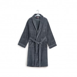 Luxebadjasveloursmetpiping-grijs